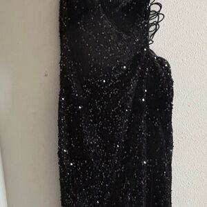 Black Sequin Prom Dress